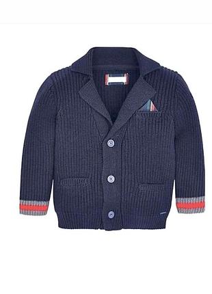 Новий з бірками кардиган для хлопчика mayoral (4476, темно-синій) на 104,110,116,122,128,134 зріст