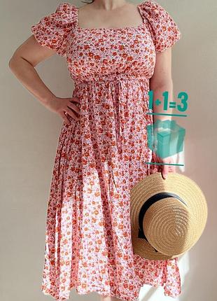 🥰 міді сукня з підкладкою in the style 18 віскоза бавовна