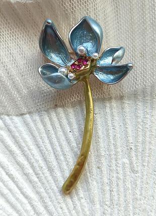 Брошь цветок лотоса 5,5 см