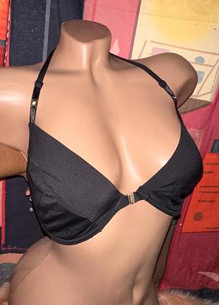 Якісний чорний бюстгальтер застібка попереду 80d