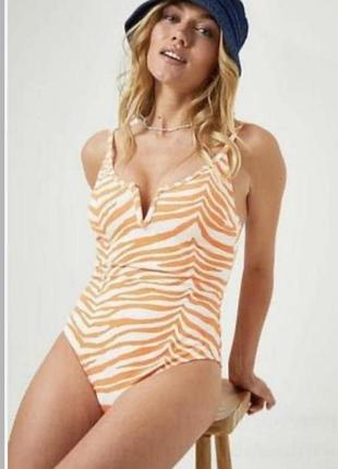 Незрівнянний закритий фактурний купальник в анімалістський принт супер батал george