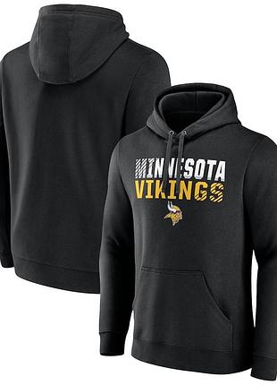 Худи minnesota vikings team fade out fitted pullover hoodie - black  size xl