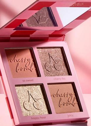 Палетка рум'ян та хайлайтерів cherry bomb ciate london відтінок light medium