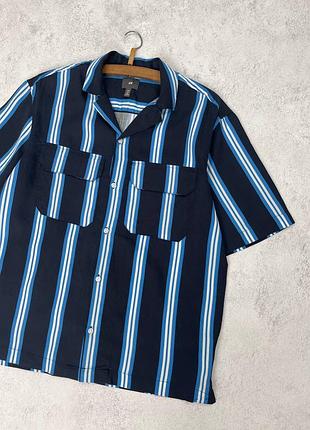 Чорна чоловіча теніска h&m в смужку