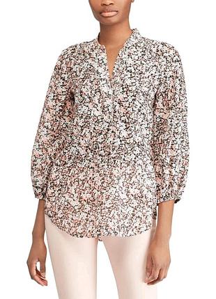 Роскошная из вискозы и шелка блуза в цветочный принт от ralph lauren