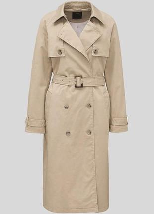 Тренч плащ миди бежевый демисезонный