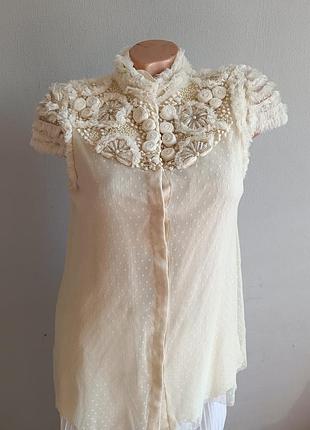 Блуза в винтажном стиле, luxury бренд.