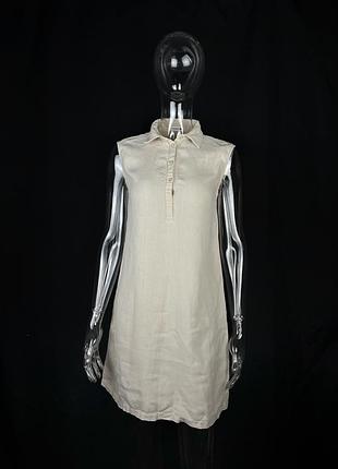 🐊lacoste міді сукня з 100% льону плаття миди