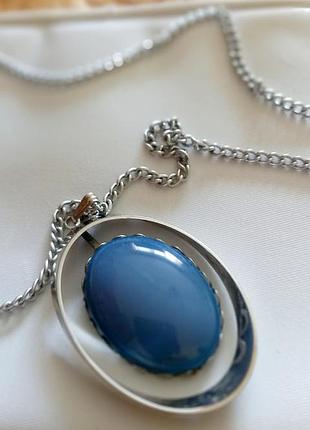 Колье с голубым агатом. англия.