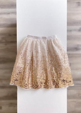 Спідниця в паєтки золотиста