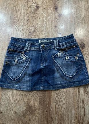 Джинсова коротка спідниця