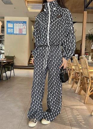 Спортивный костюм зипка и штаны палаццо