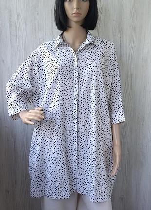 Удлиненная блуза рубашка