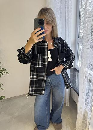 Картата сорочка zara m