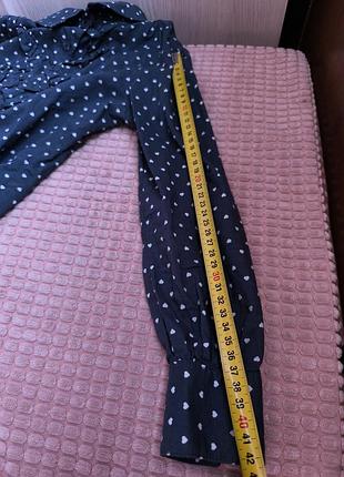 Школьная синяя блузка коттоновая 3