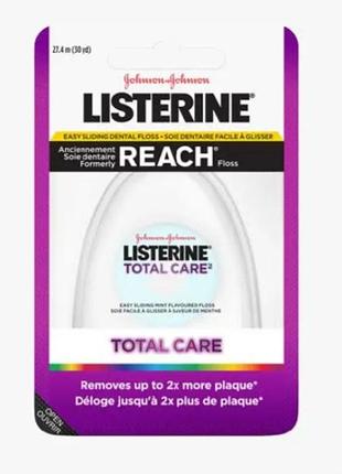 Зубна нитка м.ятна listerine total care whitening dental floss 27,4 м