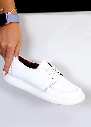 Туфли на шнуровке "terona", белая, натуральная кожа