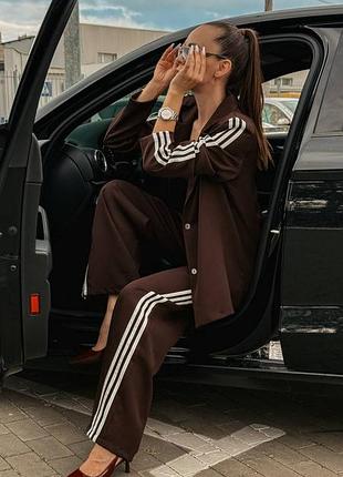 Женский стильный костюм классического кроя с пиджаком 7716 nb