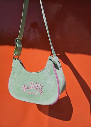 Мягкая сумка von dutch, светло-зелёная