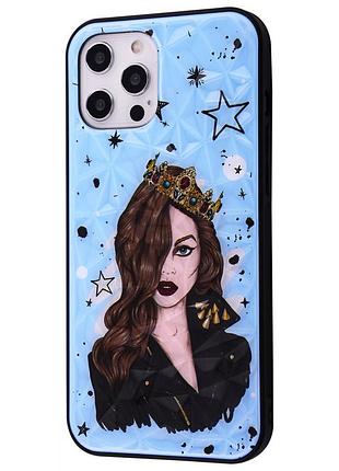 Чохол для apple d iphone 12 max королева. pd-971 колір блакитний
