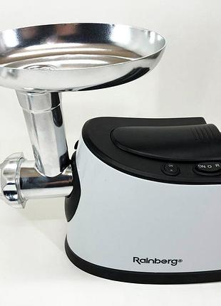 Электромясорубка с насадкой для колбасы rainberg rb-674 3000w, электромясорубка nt-843 для шинковки