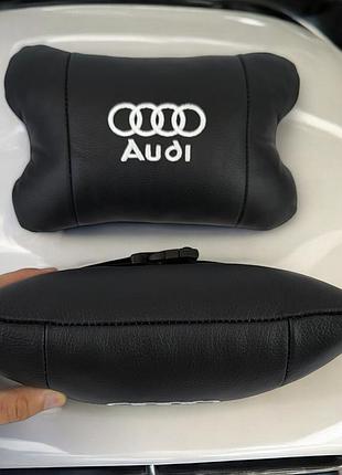 Подушка под шею с логотипом audi ауди 1шт, подушка подголовник с логотипом, подушка my-697 для водителя