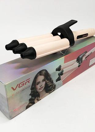 Фен-стайлер с насадками vgr v-593, щипцы ля волос для завивки, щипцы плойка кудри ah-292 для волос