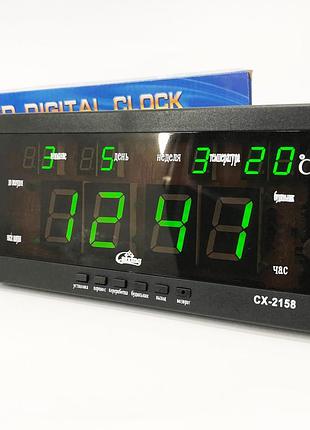 Часы с подстветкой caixing cx-2158, зеркальные декоративные часы, черные настольные dq-405 зеркальные часы