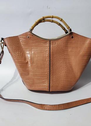 Topshop летняя сумка с бамбуковыми ручками