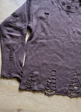 Гранж свитер с дырками