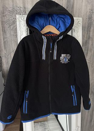Флісова куртка для хлопчика 7-8р фліска дитяча утеплена демісезонна куртка фліс батнік дитячий 7-9р