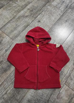 Флиска, кофта флисовая, с начесом на молнии, steiff, р. 98, 3 года