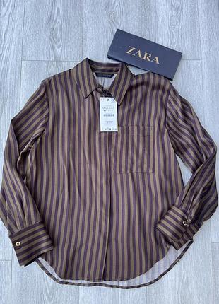 Атласна сорочка zara розмір xs