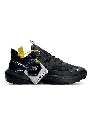 Теплые мужские кроссовки salomon elixir activ, черные из белья термо кроссовки соломон, осень-зима