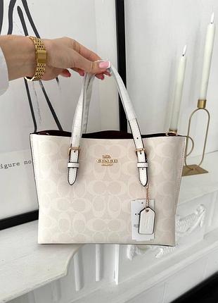 Кожаная белая вместительная женская сумка mollie 25 женская классическая сумка