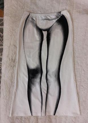 Юбка shein имитация разгоряченной женской фигуры белая юбка