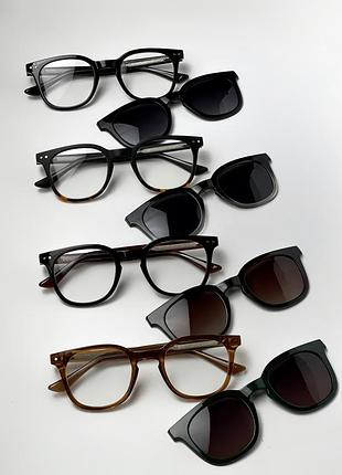 Компьютерные очки с солнцезащитной накладкой + поляризация 8835