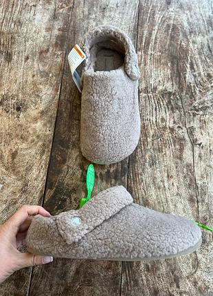 Крокс утеплені сірі жіночі crocs classic cozzzy slipper - mushroom