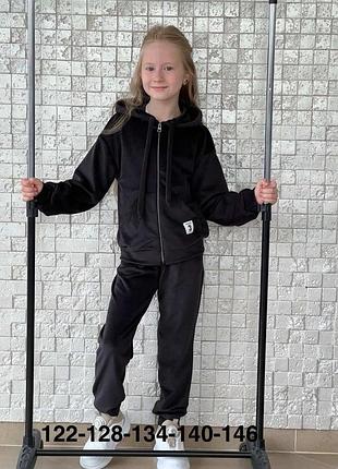 Детский велюровый костюм на девочку