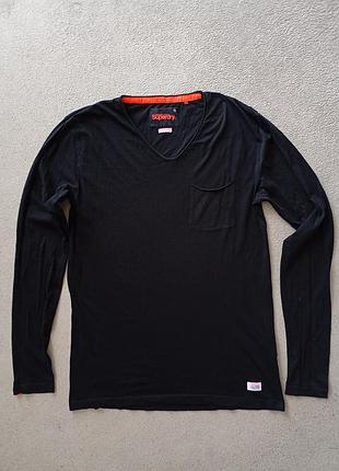 Брендовий лонгслів superdry.