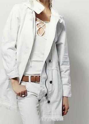 Парка джинсова білого кольору free people