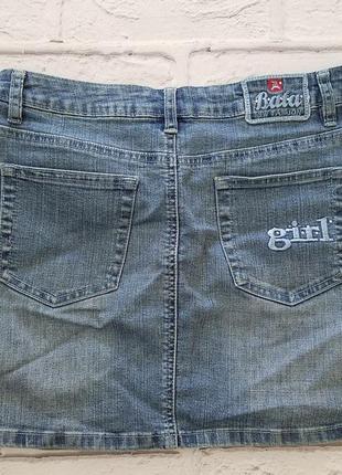 Юбка джинсовая, мини юбка джинс, светло синяя юбка короткая летняя4 фото