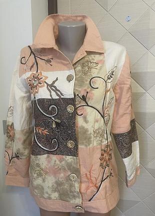 Куртка вінтажна, льон на підкладці