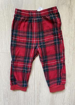 George теплі фланелеві домашні штани в клітинку 9-12 місяців