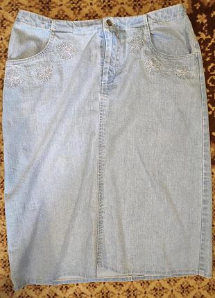 Юбка джинсовая тонкая