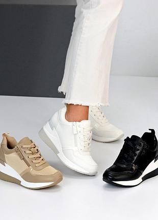 Сникерсы "flan", экокожа/экокожа под рептилию