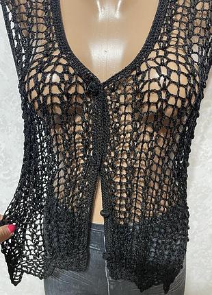Блуза черная сетка