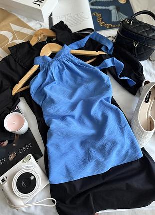 Яркий топ майка с завязками размер m zara