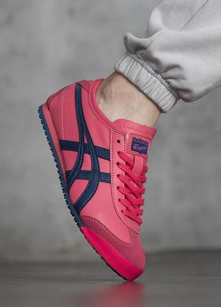 👟 кроссовки asics onitsuka tiger mexico pink blue / наложка bs👟