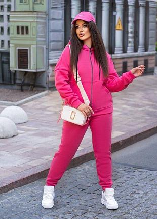 Стильний теплий спортивний  костюм з капюшоном.женский спортивный костюм